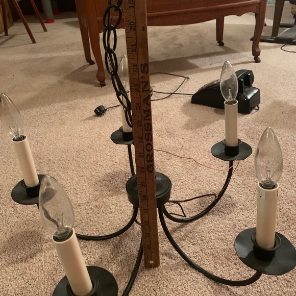 Wrought Iron Chandelier - Picture 5 of 10